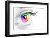 Colorful Eye-Arcoss-Framed Photographic Print