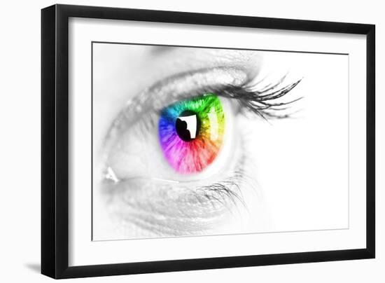 Colorful Eye-Arcoss-Framed Photographic Print