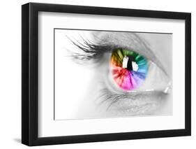 Colorful Eye-Arcoss-Framed Photographic Print