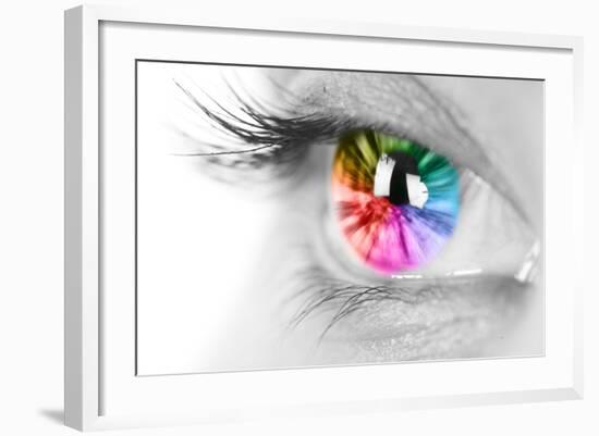 Colorful Eye-Arcoss-Framed Photographic Print