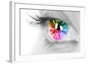 Colorful Eye-Arcoss-Framed Photographic Print