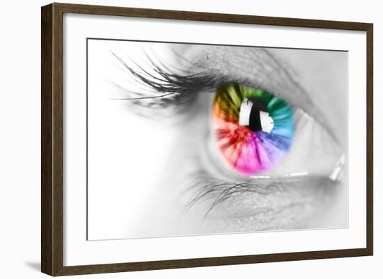 Colorful Eye-Arcoss-Framed Photographic Print