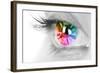 Colorful Eye-Arcoss-Framed Photographic Print