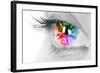 Colorful Eye-Arcoss-Framed Photographic Print