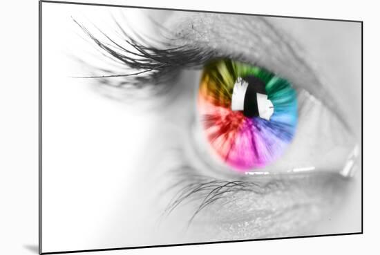 Colorful Eye-Arcoss-Mounted Photographic Print