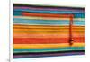 Colorful Fabric Texture With Zipper-Ultrapro-Framed Art Print