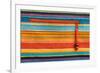 Colorful Fabric Texture With Zipper-Ultrapro-Framed Art Print