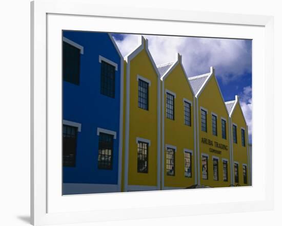 Colorful Facades, Oranjestad, Aruba-George Oze-Framed Photographic Print