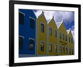 Colorful Facades, Oranjestad, Aruba-George Oze-Framed Photographic Print