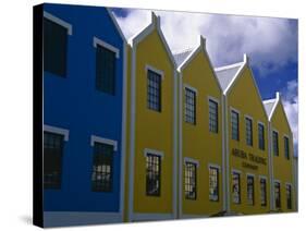 Colorful Facades, Oranjestad, Aruba-George Oze-Stretched Canvas