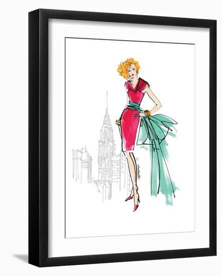 Colorful Fashion III-Anne Tavoletti-Framed Premium Giclee Print