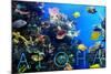 Colorful Fish and Coral - Aloha-Lantern Press-Mounted Art Print