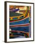 Colorful Fishing Boat Reflecting in Water, Malta-Robin Hill-Framed Photographic Print
