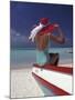 Colorful Fishing Boats, Aruba, Caribbean-Greg Johnston-Mounted Photographic Print