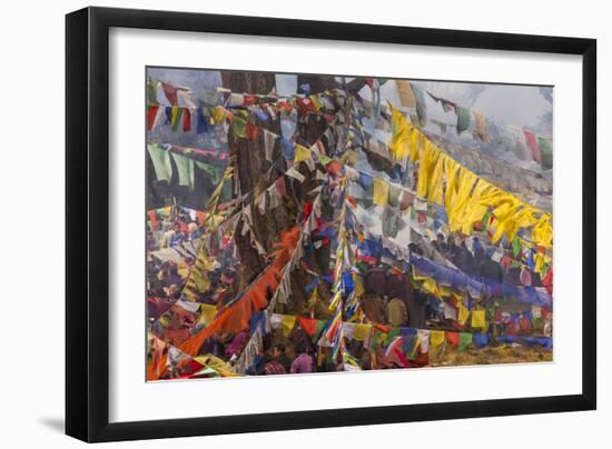 Colorful Flags, Bhutan-Art Wolfe-Framed Premium Photographic Print