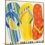 Colorful Flip Flops-Mary Escobedo-Mounted Premium Giclee Print