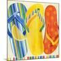 Colorful Flip Flops-Mary Escobedo-Mounted Art Print