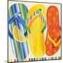Colorful Flip Flops-Mary Escobedo-Mounted Art Print