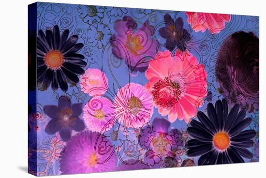 Colorful Floral Design-Alaya Gadeh-Stretched Canvas