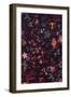 Colorful Floral Repeat on Black-null-Framed Giclee Print