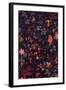 Colorful Floral Repeat on Black-null-Framed Giclee Print