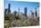 Colorful Flowers in the Millennium Park with the Skyline of Chicago, Illinois, Usa-Michael Runkel-Stretched Canvas