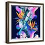 Colorful Fluid and Geometric Shapes-tanycya-Framed Art Print