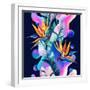 Colorful Fluid and Geometric Shapes-tanycya-Framed Art Print