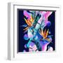 Colorful Fluid and Geometric Shapes-tanycya-Framed Art Print