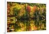 Colorful Foliage Reflection in a Tranquil Lake-George Oze-Framed Photographic Print