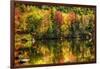 Colorful Foliage Reflection in a Tranquil Lake-George Oze-Framed Photographic Print