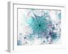 Colorful Fractal Flower White Background-fbatista72-Framed Art Print