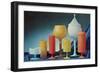 Colorful Frosted Glass Vessels-null-Framed Premium Giclee Print