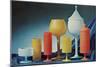 Colorful Frosted Glass Vessels-null-Mounted Art Print