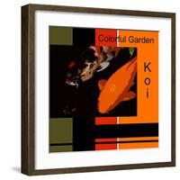 Colorful Garden Koi-erichan-Framed Giclee Print