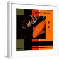 Colorful Garden Koi-erichan-Framed Giclee Print