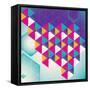 Colorful Geometric Abstraction. Vector Illustration.-Radoman Durkovic-Framed Stretched Canvas