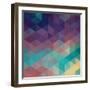 Colorful Geometric Background with Triangles. Vector EPS 10.-Olha Kostiuk-Framed Art Print