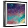 Colorful Geometric Background with Triangles. Vector EPS 10.-Olha Kostiuk-Framed Art Print