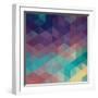 Colorful Geometric Background with Triangles. Vector EPS 10.-Olha Kostiuk-Framed Art Print