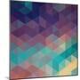 Colorful Geometric Background with Triangles. Vector EPS 10.-Olha Kostiuk-Mounted Art Print