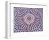 Colorful Geometric Pattern on Hand-painted Table, Morocco-Merrill Images-Framed Photographic Print