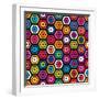 Colorful Geometric Pattern With Hexagons-evdakovka-Framed Art Print