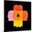 Colorful Gerbera Marigold Flower Mosaic Design-tr3gi-Mounted Art Print