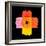 Colorful Gerbera Marigold Flower Mosaic Design-tr3gi-Framed Art Print