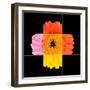 Colorful Gerbera Marigold Flower Mosaic Design-tr3gi-Framed Art Print