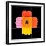 Colorful Gerbera Marigold Flower Mosaic Design-tr3gi-Framed Art Print