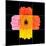 Colorful Gerbera Marigold Flower Mosaic Design-tr3gi-Mounted Art Print
