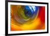 Colorful glass with blurred motion effect.-Stuart Westmorland-Framed Premium Photographic Print