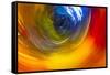 Colorful glass with blurred motion effect.-Stuart Westmorland-Framed Stretched Canvas